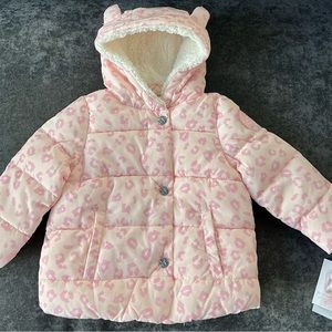 NWT Jessica Simpson Blush Leopard Coat